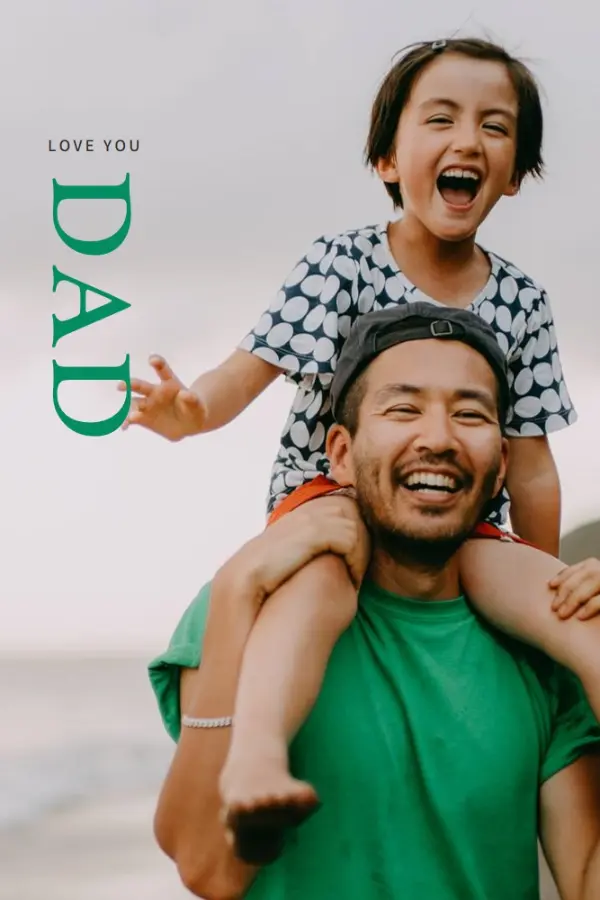 Loving dad gray modern-simple