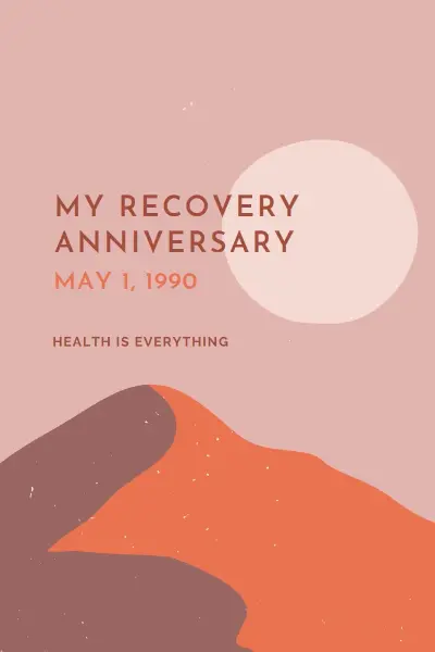 My recovery anniversary pink organic-boho