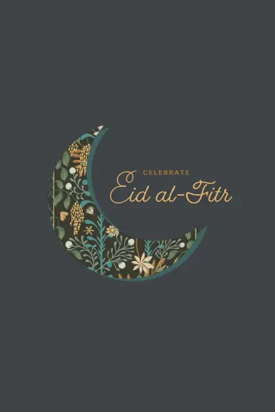 Celebrating Eid al-Fitr black modern-simple