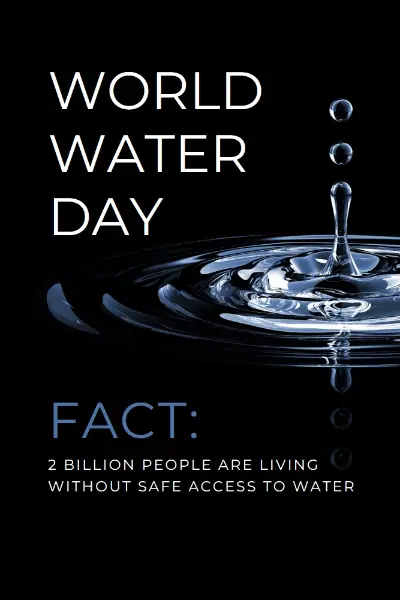 Celebrate World Water Day black modern-simple