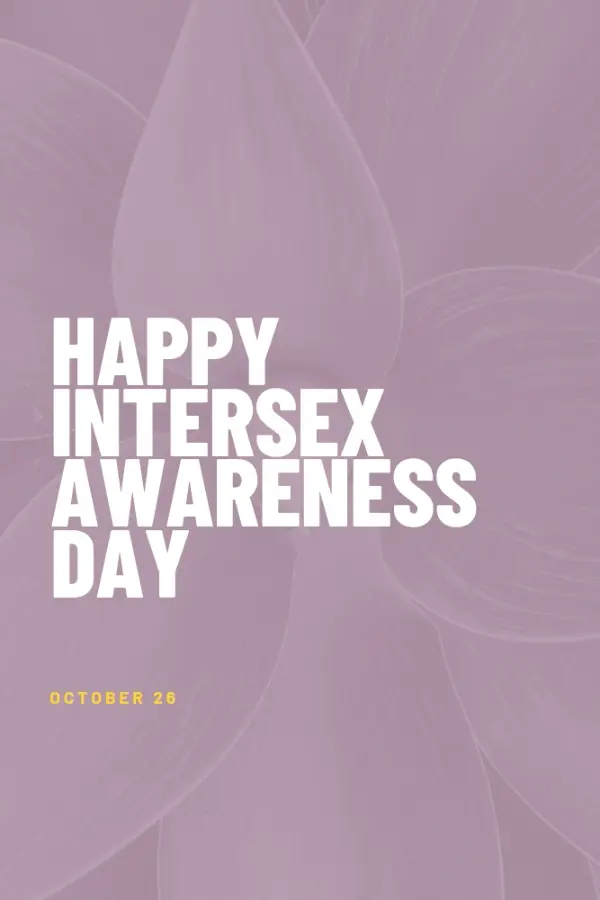 Happy Intersex Awareness Day purple modern-bold