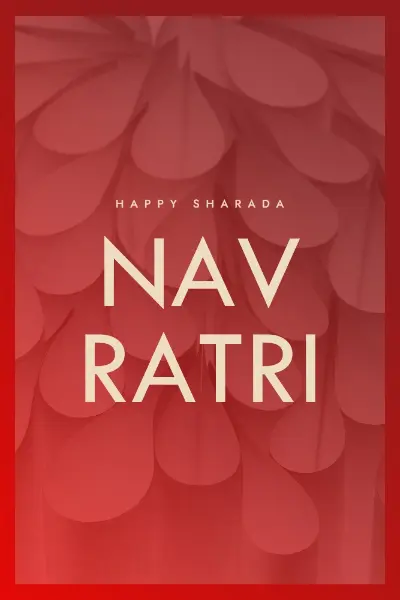 Happy Sharada Navaratri red modern-simple