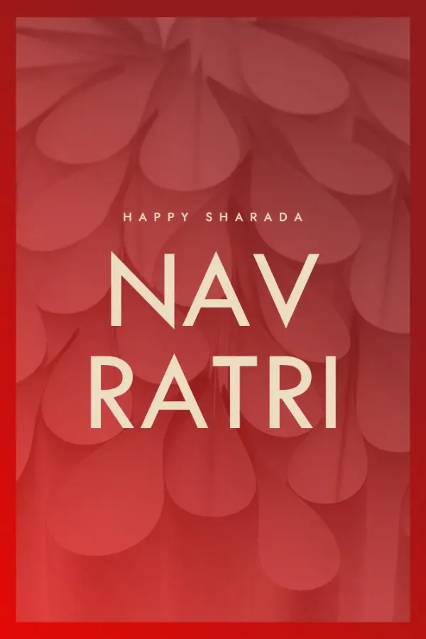 Happy Sharada Navaratri red modern-simple