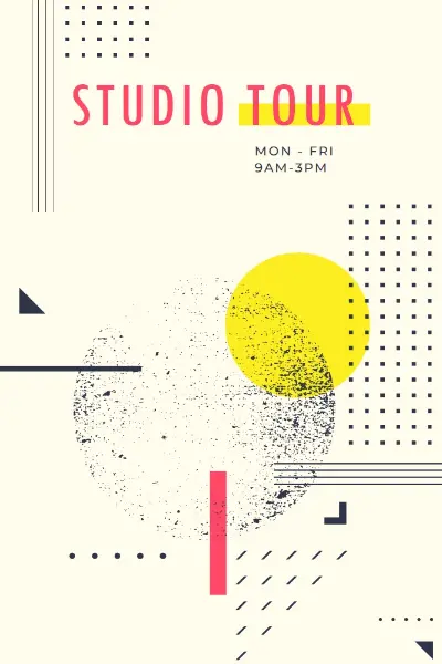 Studio audience yellow modern-geometric-&-linear