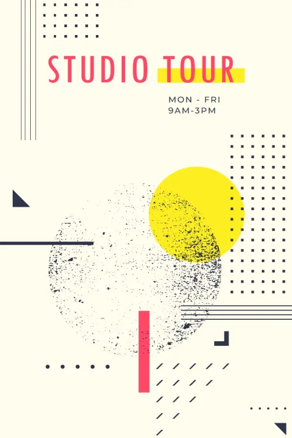 Studio audience yellow modern-geometric-&-linear