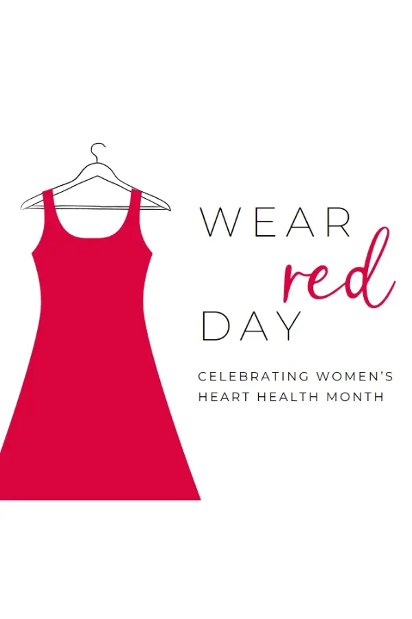 Celebrate Women's Heart Health Month white whimsical-line