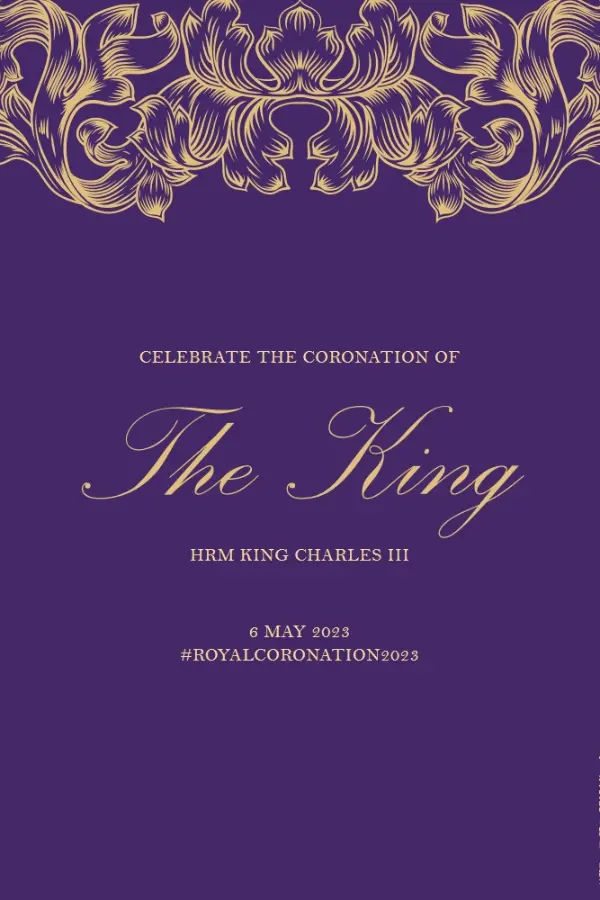 A coronation fit for a king purple modern-simple