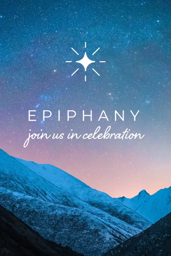 Epiphany celebration blue modern-simple