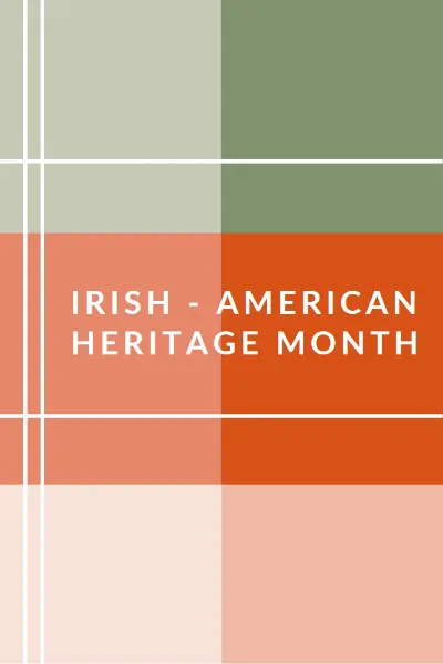 Celebrating Irish American Heritage Month orange modern-geometric-&-linear