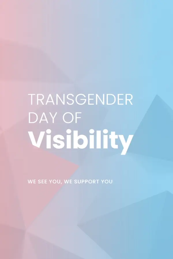 Trans Day of Visibility blue modern-geometric-&-linear