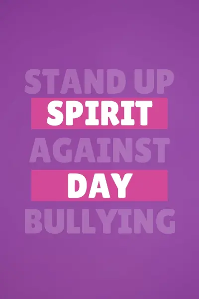 Stand up against bullying purple modern-bold