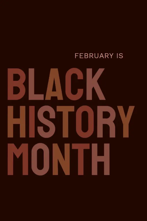 Celebrating Black History Month brown modern-bold