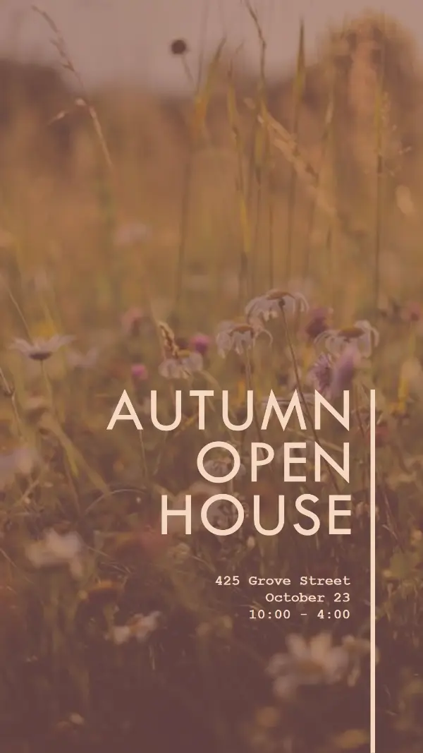 Autumn open house brown modern-simple