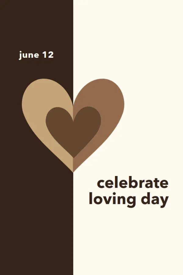 Celebrate Loving Day brown modern-simple