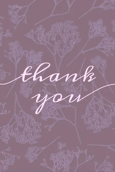 Thank hue purple vintage-botanical