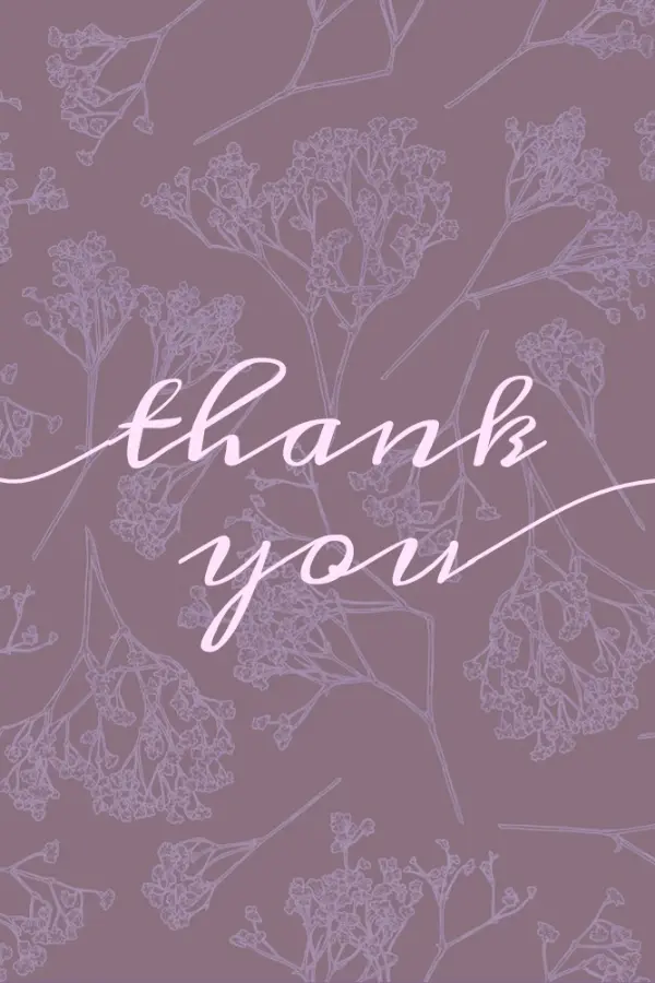 Thank hue purple vintage-botanical