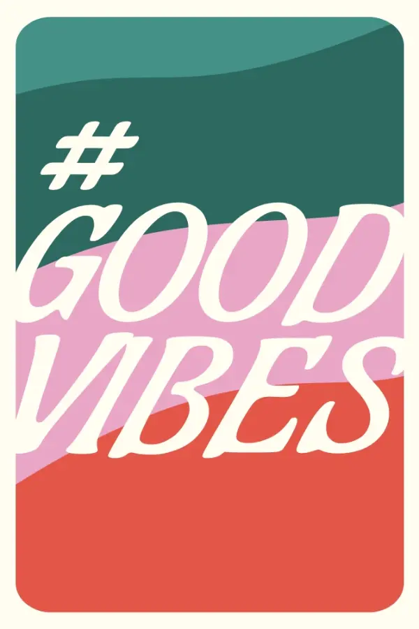 Subscribe to good vibes green vintage-retro