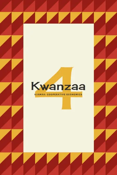 Cooperative economics for Kwanzaa red modern-geometric-&-linear