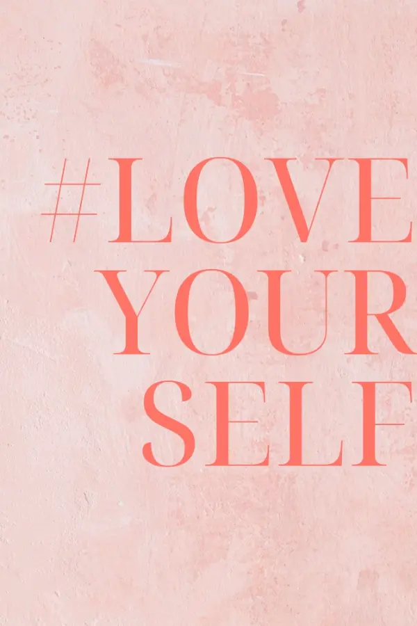 Love yourself pink modern-simple