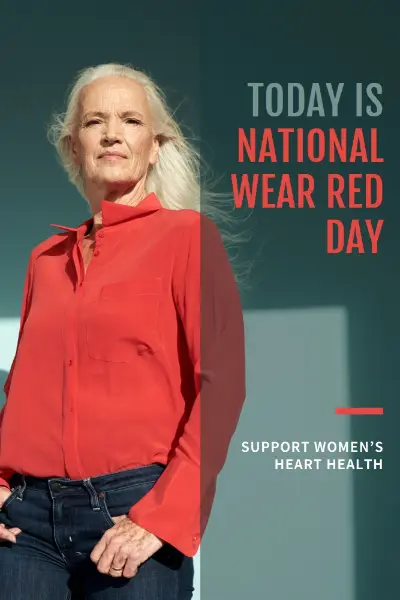 Wear red day red modern-bold