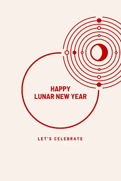 Let's celebrate the Lunar New Year white modern-simple