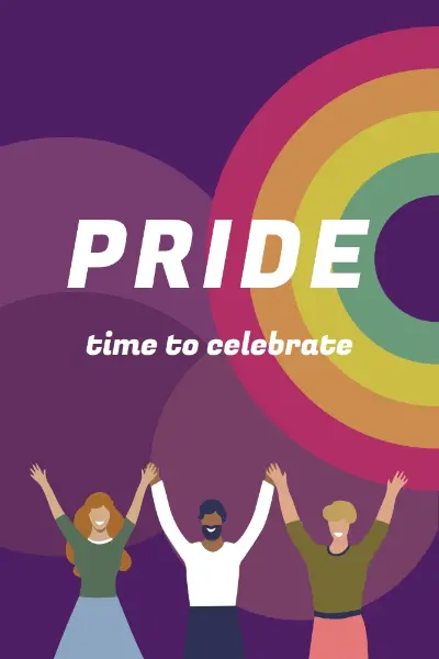 Celebrating Pride purple modern-bold