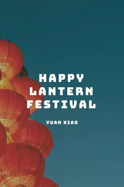 Celebrating Lantern Festival blue modern-simple