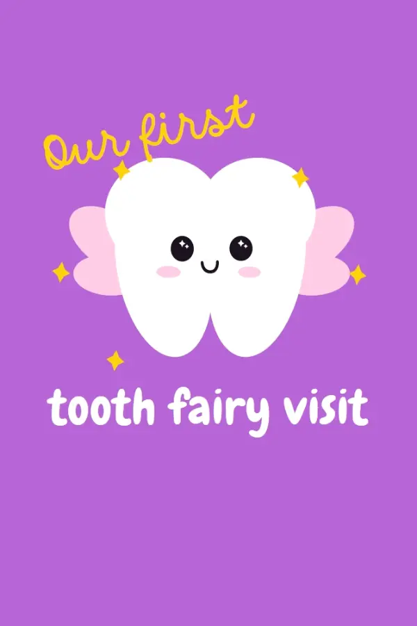 First brush with the tooth fairy purple whimsical-color-block