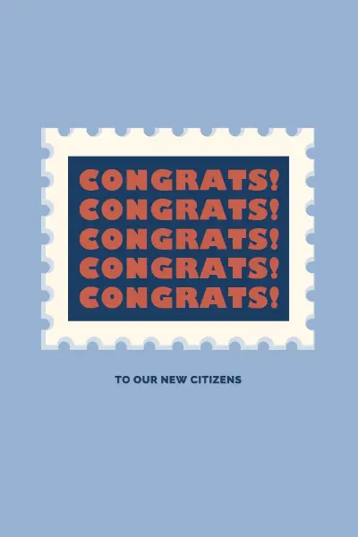 Congrats to our new citizens blue modern-simple