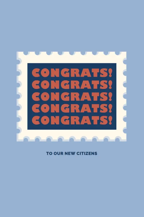 Congrats to our new citizens blue modern-simple