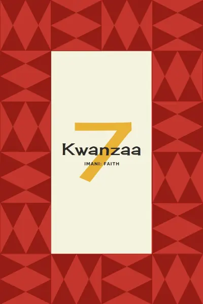 Faith for Kwanzaa red modern-geometric-&-linear