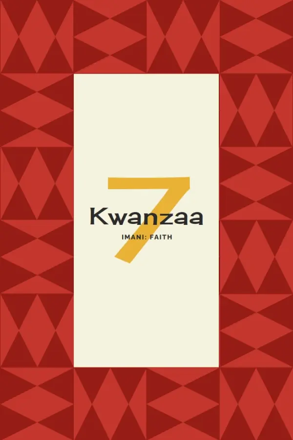 Faith for Kwanzaa red modern-geometric-&-linear