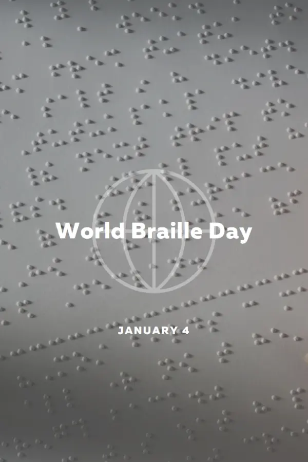 Celebrate World Braille Day gray modern-simple