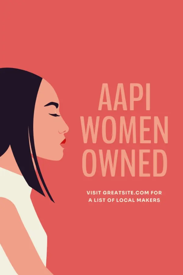 Support AAPI women-owned businesses orange modern-color-block