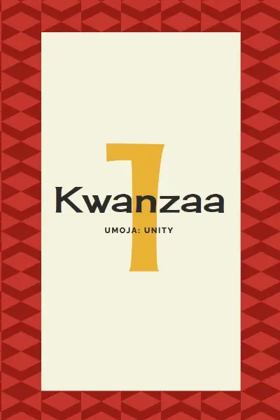 Unity for Kwanzaa yellow modern-geometric-&-linear