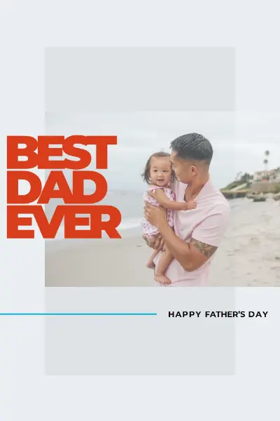 Best dad ever gray modern-bold