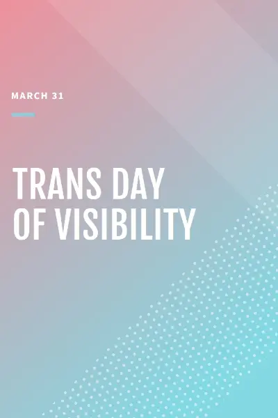 Honoring trans visibility pink modern-geometric-&-linear