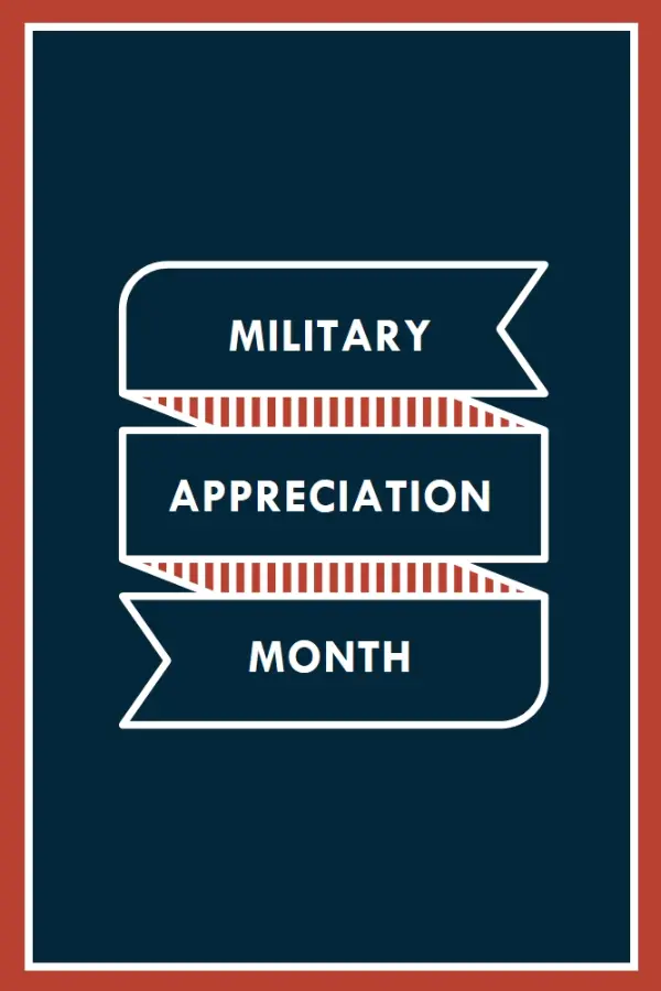 Celebrating Military Appreciation Month blue modern-simple