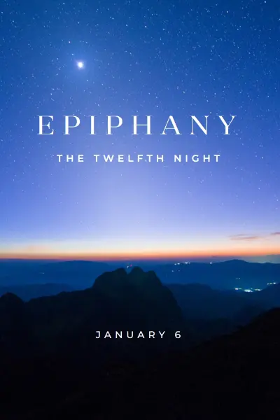 Celebrating Epiphany blue modern-simple