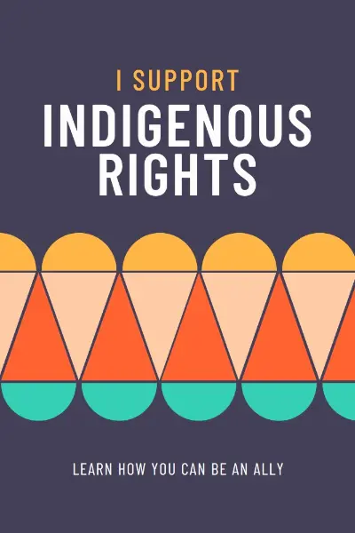 Support Indigenous rights blue modern-color-block