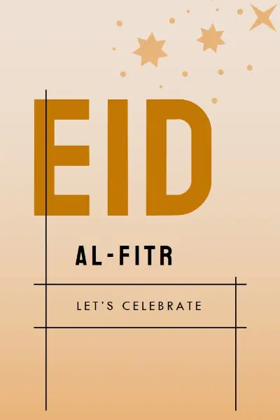 Let's celebrate Eid al-Fitr yellow modern-geometric-&-linear