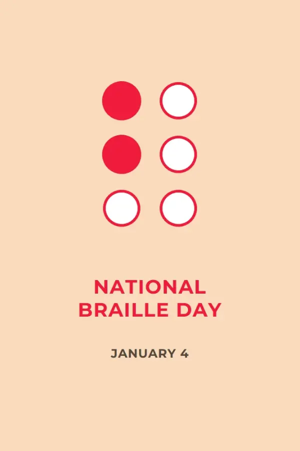 Celebrating Braille Day yellow modern-bold