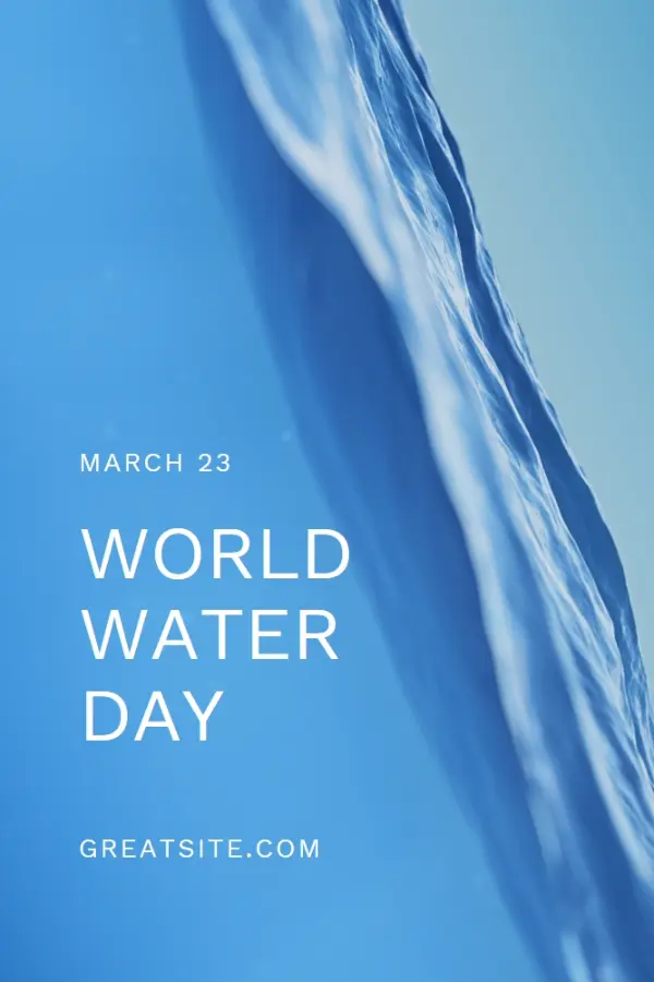 World Water Day blue modern-simple