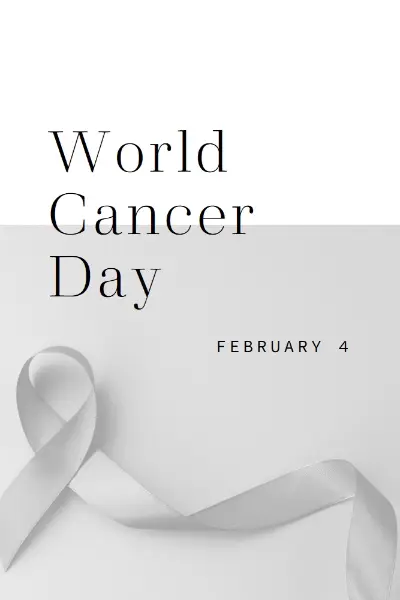 Observing World Cancer Day gray modern-simple