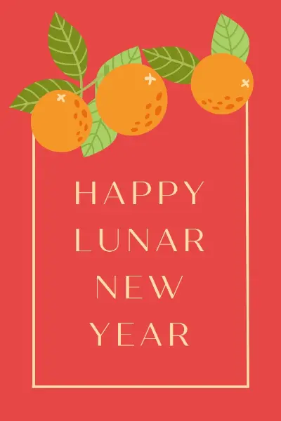 Cheer for Lunar New Year red modern-simple