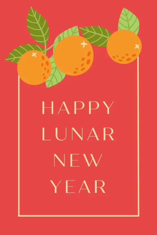 Cheer for Lunar New Year red modern-simple