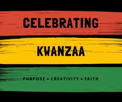 Kwanzaa greetings black modern-bold