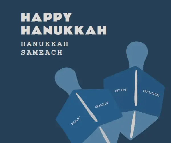 Hanukkah traditions blue modern-color-block