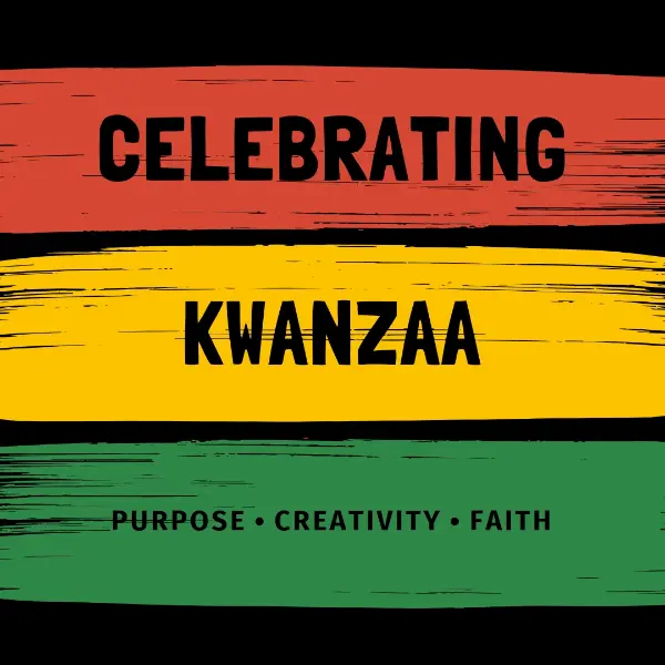 Kwanzaa greetings black modern-bold