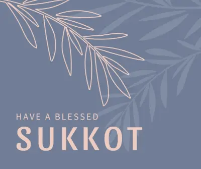 Sukkot blessings gray organic-simple